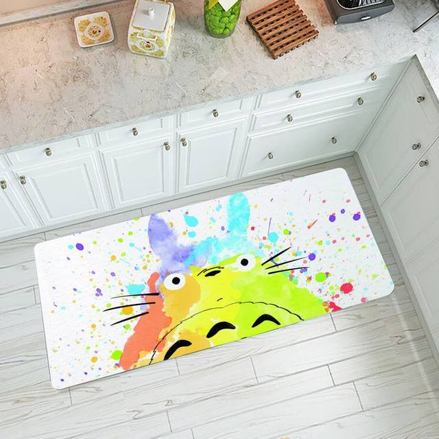 Mata kuchenna i dywan Totoro do sypialni, salonu, przedpokoju i łazienki - antypoślizgowe dekoracje wejściowe - Wianko - 24