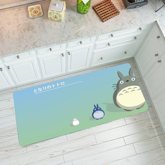 Mata kuchenna i dywan Totoro do sypialni, salonu, przedpokoju i łazienki - antypoślizgowe dekoracje wejściowe - Wianko - 11