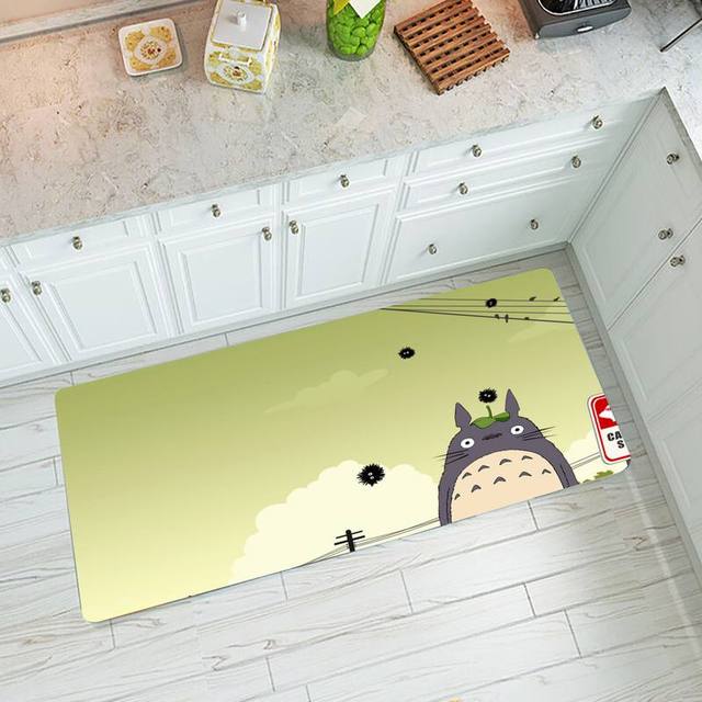 Mata kuchenna i dywan Totoro do sypialni, salonu, przedpokoju i łazienki - antypoślizgowe dekoracje wejściowe - Wianko - 9
