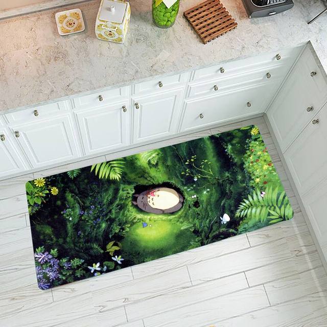 Mata kuchenna i dywan Totoro do sypialni, salonu, przedpokoju i łazienki - antypoślizgowe dekoracje wejściowe - Wianko - 12