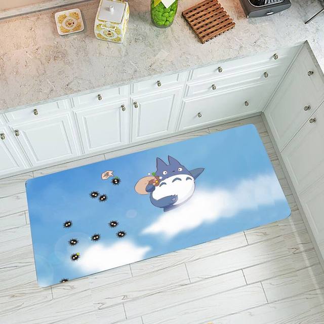 Mata kuchenna i dywan Totoro do sypialni, salonu, przedpokoju i łazienki - antypoślizgowe dekoracje wejściowe - Wianko - 23