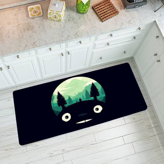 Mata kuchenna i dywan Totoro do sypialni, salonu, przedpokoju i łazienki - antypoślizgowe dekoracje wejściowe - Wianko - 19