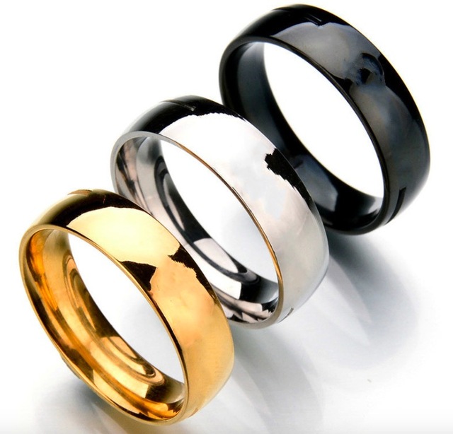Personalizowany pierścień stalowy mix stylu biżuteria lot hurtownia nowy BR1 - stal nierdzewna, pierścienie+ - Wianko - 6