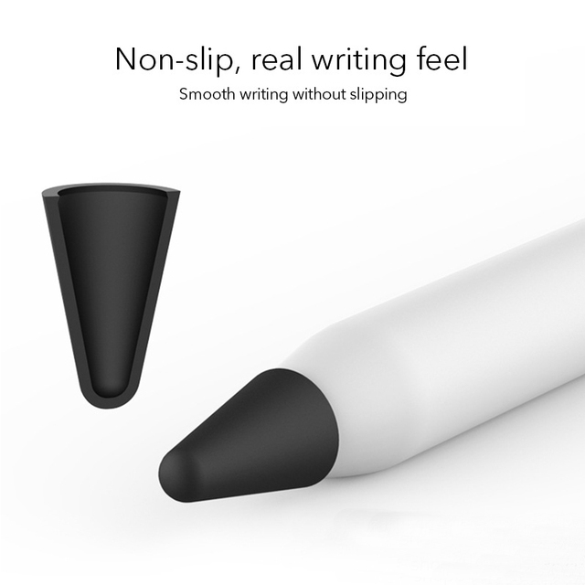 8 sztuk wymiennych silikonowych końcówek do Apple ołówka ekran dotykowy - długopis stylus - stalówka ochronna - skórzana obudowa - Apple ołówek 1 2 - Wianko - 5
