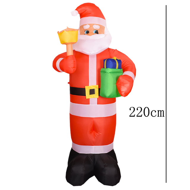 Oświetlony nadmuchiwany bałwanek bożonarodzeniowy z kolorowymi diodami LED – dekoracyjna lalka dla domu (1.8m) - Wianko - 20