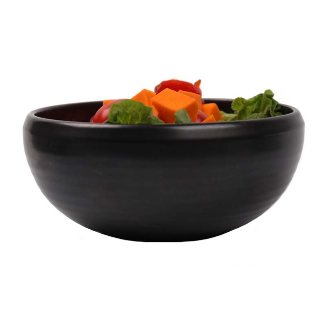 Miska na zupę i makaron FANCITY chińskiego stylu, ceramiczna, czarna, francuskie zastawy stołowe, osobowość domowa - Wianko - 6