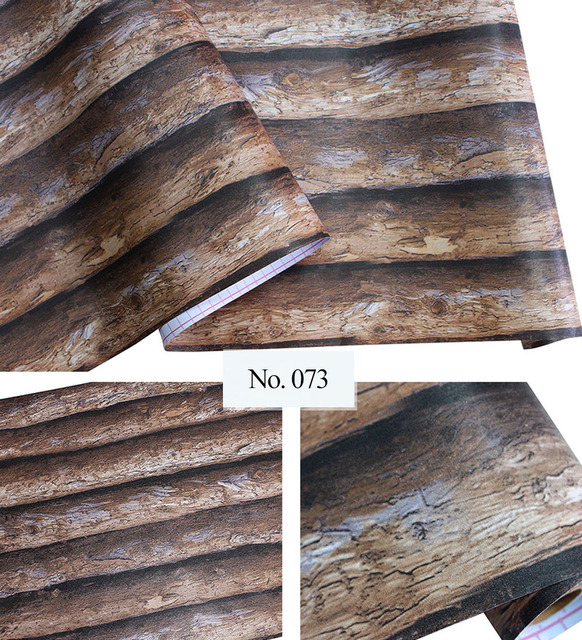Dekoracyjna Naklejka Ścienno-podłogowa PVC Retro 45x600cm w Drewniane Ziarno - Wodoodporna, Samoprzylepna Tapeta Do Dekoracji wnętrza - Wianko - 8
