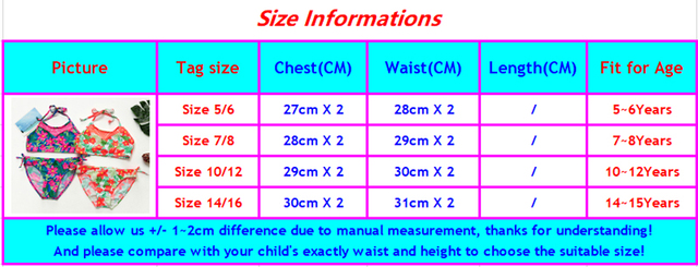 Dwuczęściowy strój kąpielowy dla dziewczyn, tropikalny kwiatowy wzór, dostępny w rozmiarach 2-15 lat - ST200 - Wianko - 1