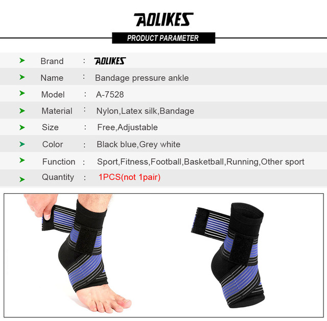 Profesjonalny elastyczny stabilizator kostki Aolikes - 1 sztuka, do biegania i fitnessu - Wianko - 4