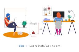 Duży i mały kosz na pranie w kratkę Rainbow Contiguous - Organizer na ubrania, bieliznę, skarpetki, zabawki - Torba na pranie i przechowywanie w domu - Wianko - 2