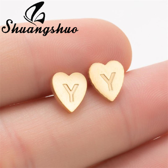 Nowe modne kolczyki dla kobiet z inicjałami serca - Shuangshuo 2021, akcesoria biżuteryjne - Wianko - 53