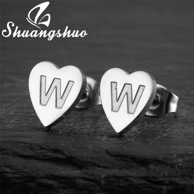 Nowe modne kolczyki dla kobiet z inicjałami serca - Shuangshuo 2021, akcesoria biżuteryjne - Wianko - 43