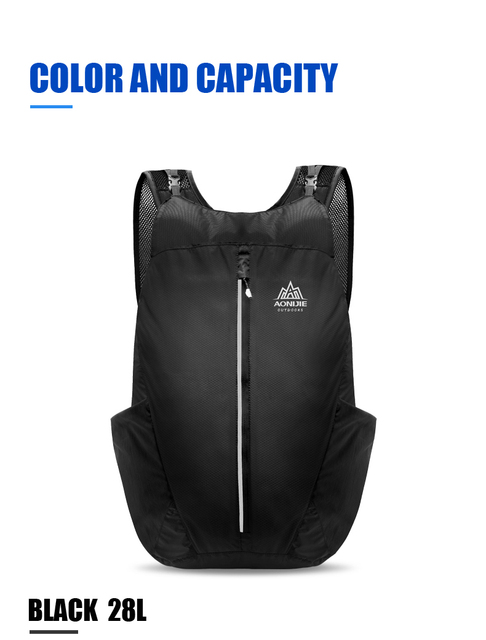 Plecak składany AONIJIE 18-28L nylonowy - sport, camping, turystyka, góry, fitness - Wianko - 14