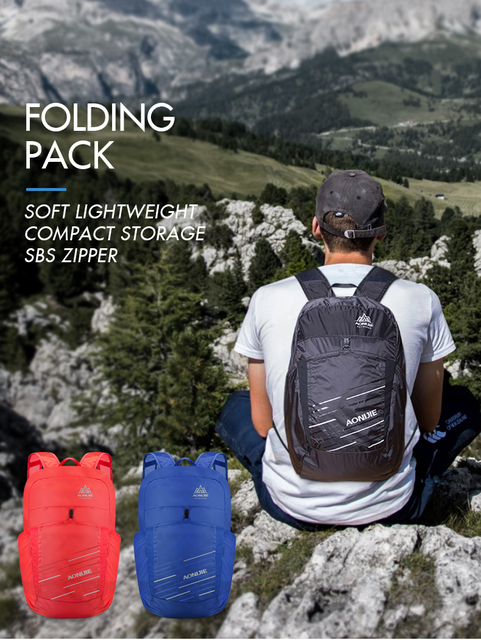 Plecak składany AONIJIE 18-28L nylonowy - sport, camping, turystyka, góry, fitness - Wianko - 18