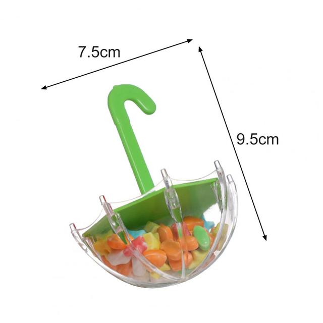 Pudełko cukierków Mini w kształcie parasola - 12 sztuk, przeźroczyste tworzywo sztuczne, idealne na urodziny i prezenty - Wianko - 4