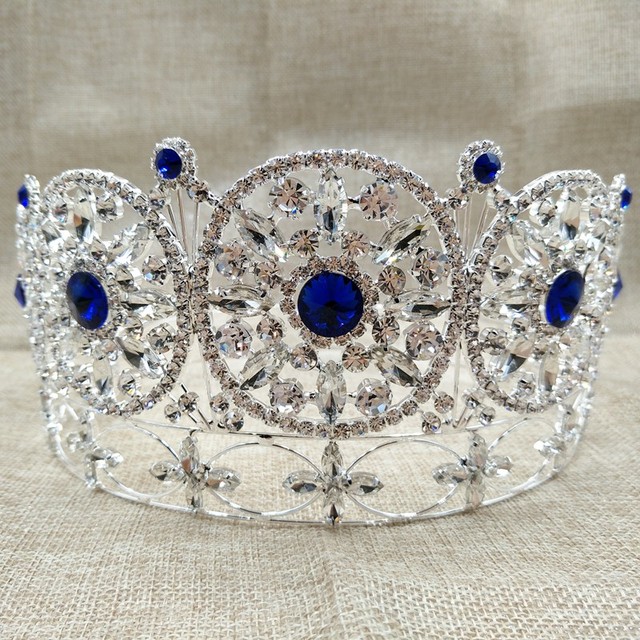 Luksusowa koronkowa tiara Miss World z kolorowymi kamieniami ozdobnymi - Wianko - 22