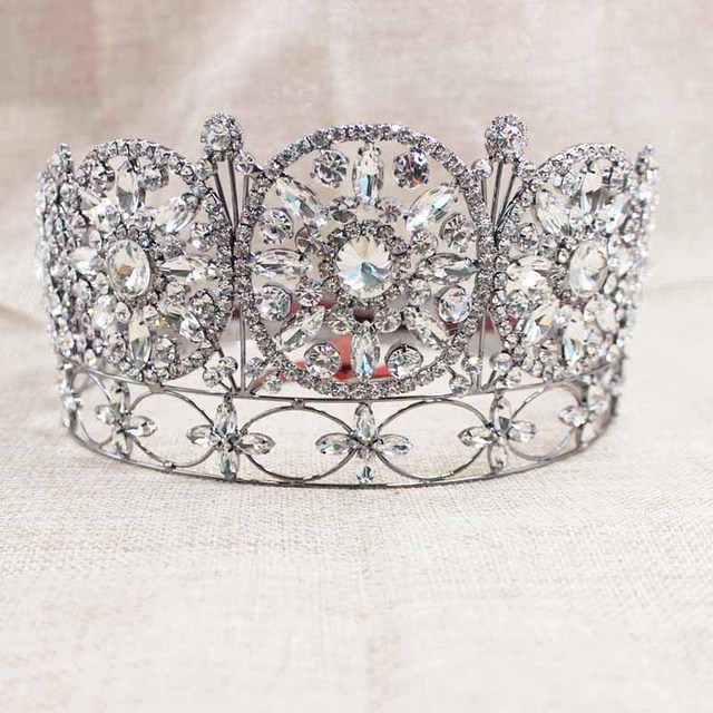Luksusowa koronkowa tiara Miss World z kolorowymi kamieniami ozdobnymi - Wianko - 25