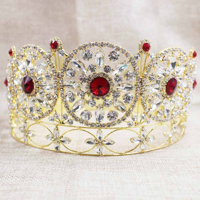 Luksusowa koronkowa tiara Miss World z kolorowymi kamieniami ozdobnymi - Wianko - 12