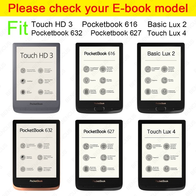 Skórzany pokrowiec Slim e-book do PocketBook 616/627/632/ Touch Lux 4/ Basic Lux 2 - ochrona i styl - Wianko - 14