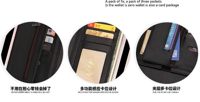 Mężczyźni - nowa wersja ultra-cienkiego biznesowego portfela z wieloma kieszeniami na karty - 2016 - Wianko - 6