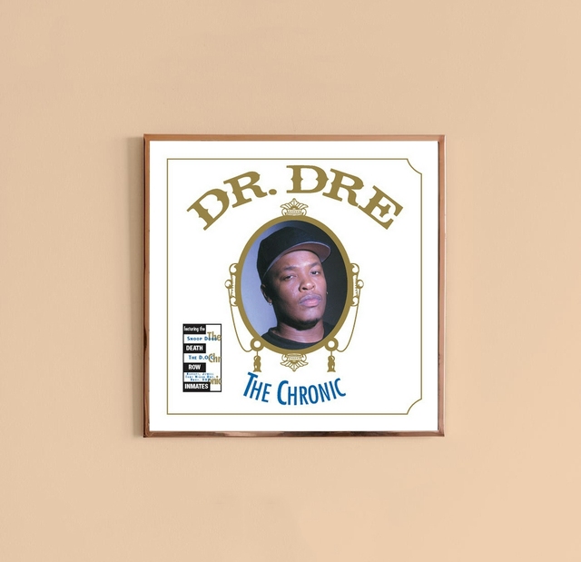 Plakat na płótnie z okładką albumu Dr. Dre Chroniczna - dekoracja ścienna malarstwo rap hip hop gwiazda muzyki - Wianko - 1