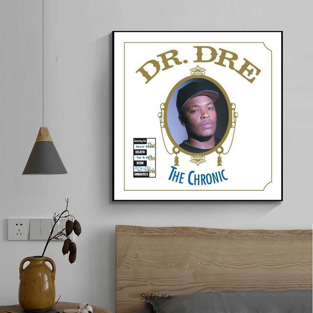 Plakat na płótnie z okładką albumu Dr. Dre Chroniczna - dekoracja ścienna malarstwo rap hip hop gwiazda muzyki - Wianko - 3