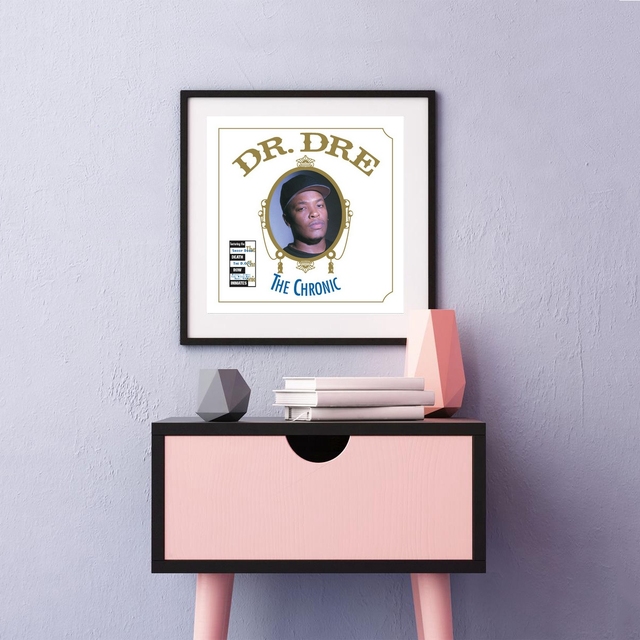 Plakat na płótnie z okładką albumu Dr. Dre Chroniczna - dekoracja ścienna malarstwo rap hip hop gwiazda muzyki - Wianko - 9