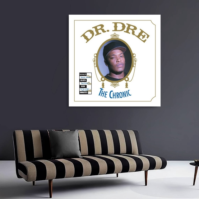 Plakat na płótnie z okładką albumu Dr. Dre Chroniczna - dekoracja ścienna malarstwo rap hip hop gwiazda muzyki - Wianko - 13