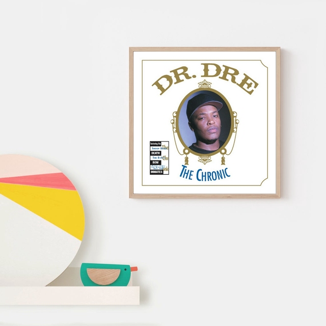 Plakat na płótnie z okładką albumu Dr. Dre Chroniczna - dekoracja ścienna malarstwo rap hip hop gwiazda muzyki - Wianko - 6