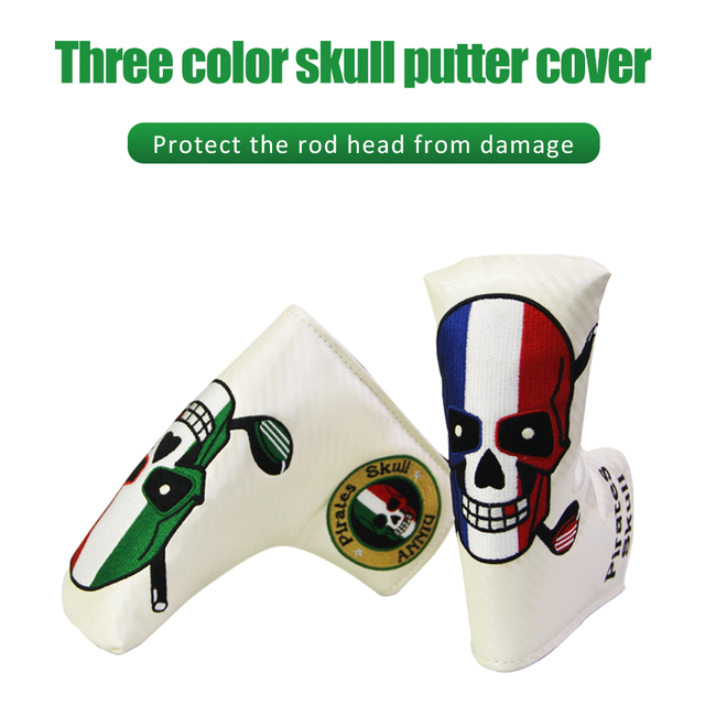 Pokrowiec na miotacz golfowy PU Leather z czaszką - Wianko - 6