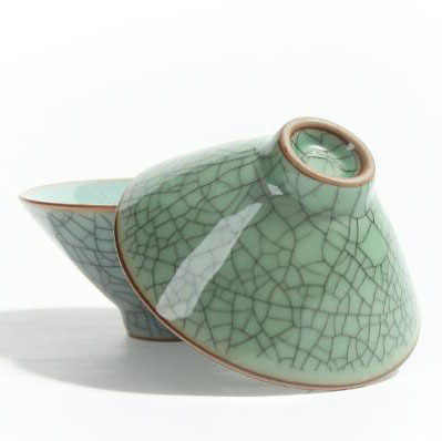 Zestaw 4 eleganckich kubków herbaty w stylu chińskim - seledonowy ceramiczny kapelusz pojedynczy kubek duża filiżanka mistrz kubek herbaty miska - Wianko - 8