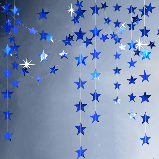 Złoto-srebrna wisząca girlanda z ramadanowym motywem księżyca, gwiazdy i trznadla Eid Mubarak – dekoracja domowa, zasłona lub ozdoba ścienna DIY Ramadan Kareem - Wianko - 11