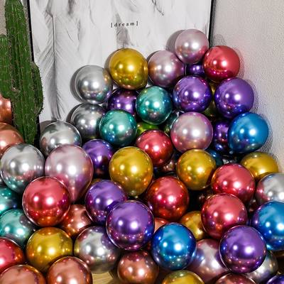 10 sztuk balonów lateksowych metalicznych, błyszczących i perłowych, o rozmiarze 5/12 cala - dekoracje na ślub i przyjęcia urodzinowe - Wianko - 4