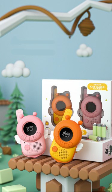 Zabawkowe walkie-talkie bezprzewodowe dla dzieci - zasięg 3km, latarka, rozmowy rodzic-dziecko, edukacyjne, interaktywne prezenty - Wianko - 16