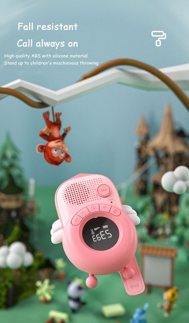 Zabawkowe walkie-talkie bezprzewodowe dla dzieci - zasięg 3km, latarka, rozmowy rodzic-dziecko, edukacyjne, interaktywne prezenty - Wianko - 11