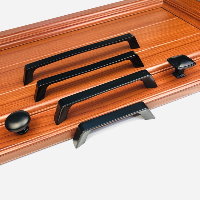 Uchwyt do szafek w kolorze czarnym Piano Black z szybką wysyłką - kolekcja europejskiego stylu ogrodu - Wianko - 2