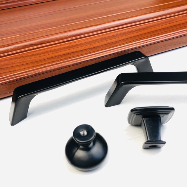 Uchwyt do szafek w kolorze czarnym Piano Black z szybką wysyłką - kolekcja europejskiego stylu ogrodu - Wianko - 6