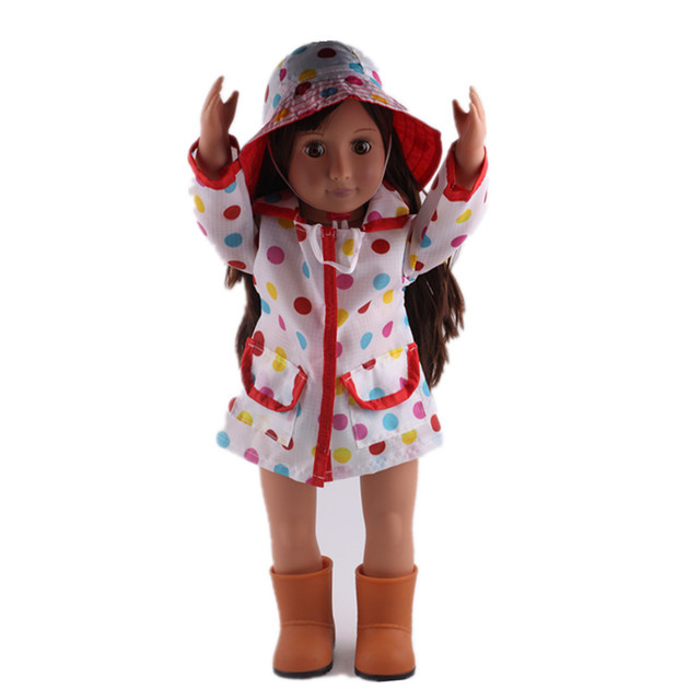 Nowy płaszcz przeciwdeszczowy dla lalki Reborn BJD - 2021 model, 43cm amerykańska dziewczyna, ubrania dla noworodka - Wianko - 4