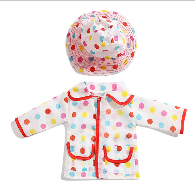 Nowy płaszcz przeciwdeszczowy dla lalki Reborn BJD - 2021 model, 43cm amerykańska dziewczyna, ubrania dla noworodka - Wianko - 2