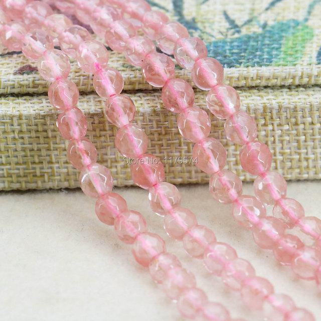 Rzemiosło biżuteryjne: 6mm różowy arbuz turmalin okrągłe luźne koraliki Jasper Jade Gems kamień szlifowane, 15 cali dla kobiet - Wianko - 2
