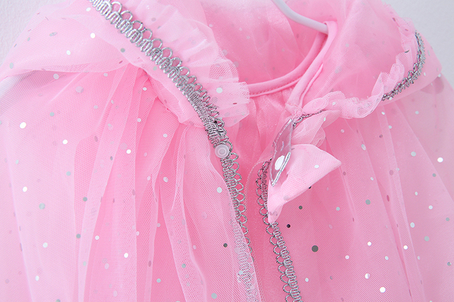 Tiulowa płaszczykowa przebranka księżniczki dla dziecka w kolorach tęczy z cekinami - Wianko - 24