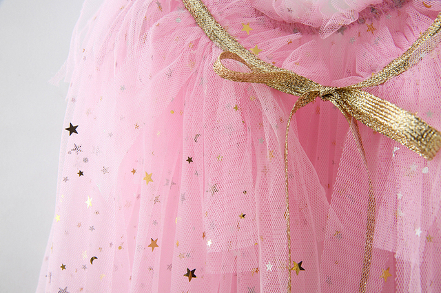 Tiulowa płaszczykowa przebranka księżniczki dla dziecka w kolorach tęczy z cekinami - Wianko - 45