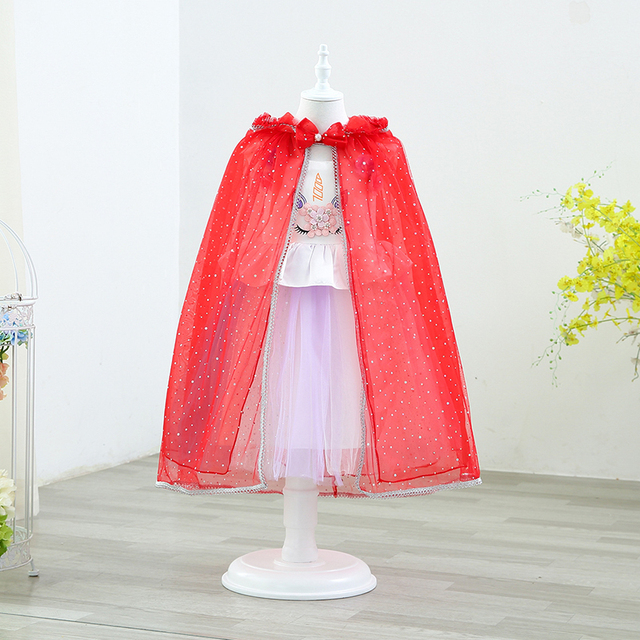 Tiulowa płaszczykowa przebranka księżniczki dla dziecka w kolorach tęczy z cekinami - Wianko - 12