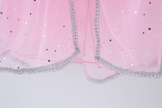 Tiulowa płaszczykowa przebranka księżniczki dla dziecka w kolorach tęczy z cekinami - Wianko - 25