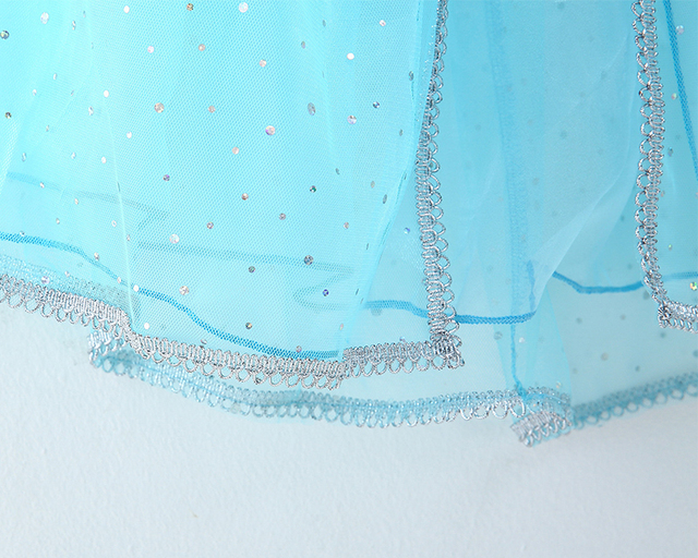 Tiulowa płaszczykowa przebranka księżniczki dla dziecka w kolorach tęczy z cekinami - Wianko - 28
