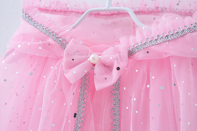 Tiulowa płaszczykowa przebranka księżniczki dla dziecka w kolorach tęczy z cekinami - Wianko - 23