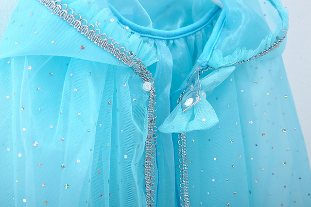 Tiulowa płaszczykowa przebranka księżniczki dla dziecka w kolorach tęczy z cekinami - Wianko - 27