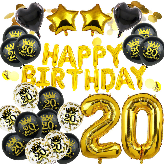 Amawill dekoracje urodzinowe: wszystkiego najlepszego z okazji 18, 20, 21, 30, 40, 50, 60, 70, 80, 90 lat. Balon lateksowy z cyframi analogowymi - słodkie 16 stron - Wianko - 3