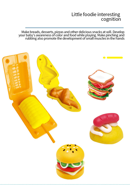 Błoto DIY symulacja Fast Food - kolorowe, naturalne zabarwienie z pszenicy. Bez klejących rąk i przylepających ubrań - Wianko - 6
