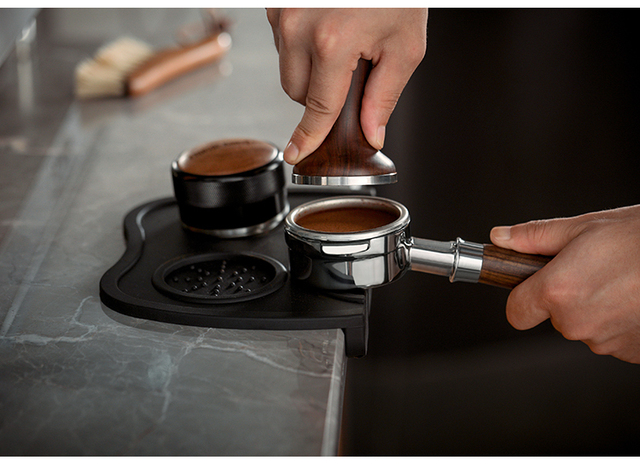 Podkładka antypoślizgowa do ubijania kawy 58mm - espresso, guma silikonowa - Wianko - 5